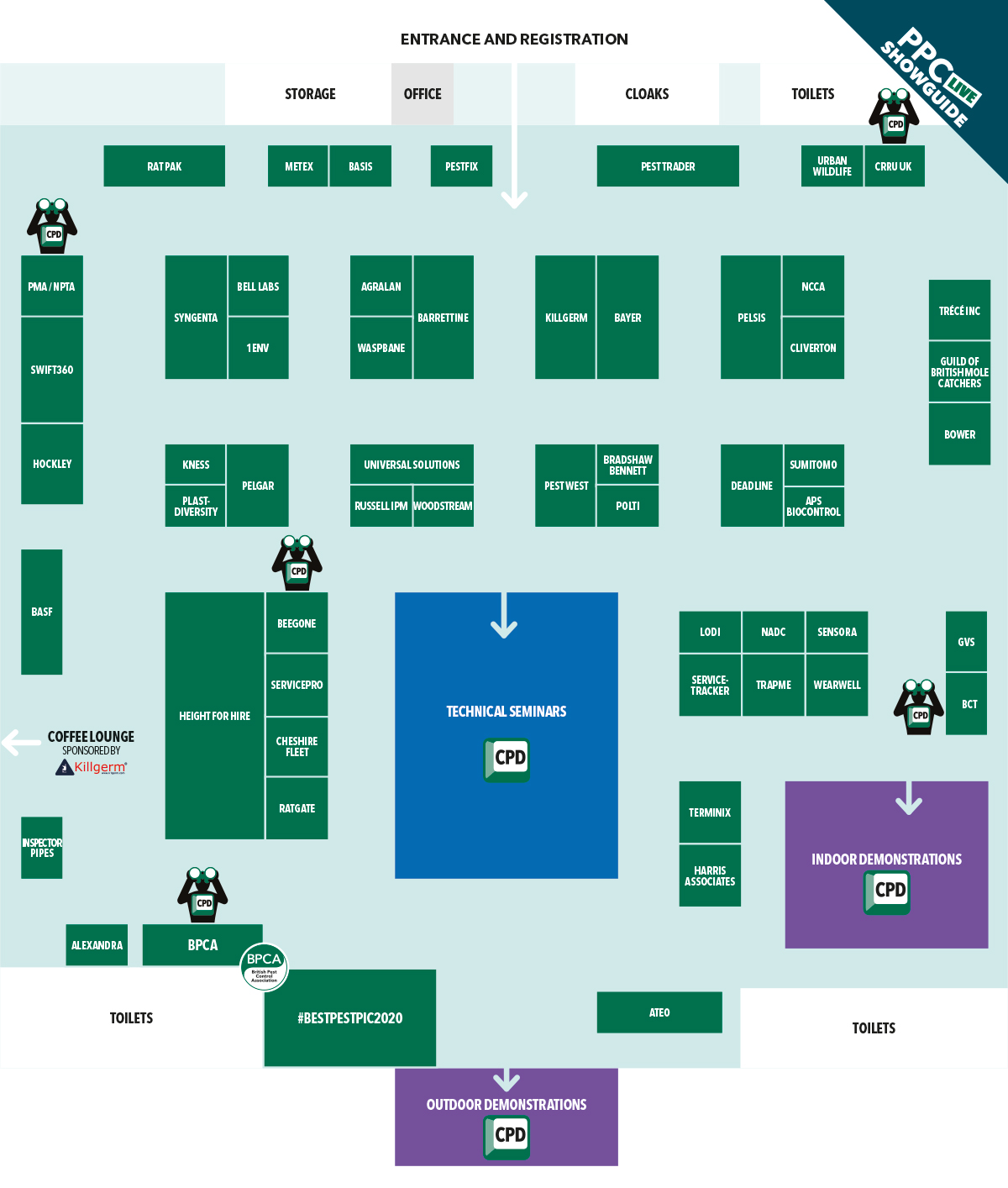 PPC Live Showguide map 2020 PPC Live Showguide map 2020